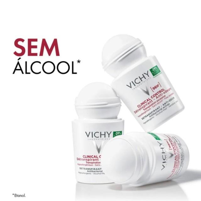 Vichy Pack Clinical Control 96H Mulher Antitranspirante 2x50ml | Reduz Transpiração Intensa Vichy Pack Clinical Control 96H Mulher Antitranspirante 2x50ml | Reduz Transpiração Intensa