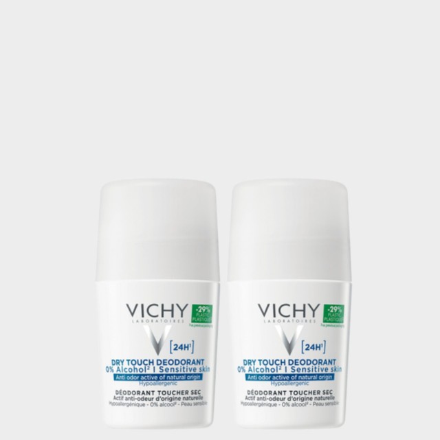 Vichy Pack Desodorizante Roll-On 24H Toque Seco 2x50ml | Pele Sensível Vichy Pack Desodorizante Roll-On 24H Toque Seco 2x50ml | Pele Sensível