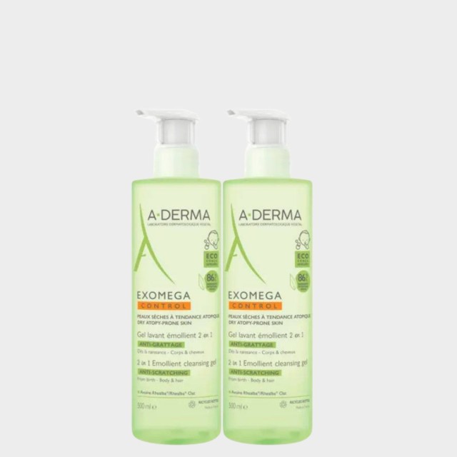 A-Derma Exomega Control Gel Corpo/Cabelo - 500ml (DUO c/ Desconto) A-Derma Exomega Control Gel Corpo/Cabelo - 500ml (DUO c/ Desconto)